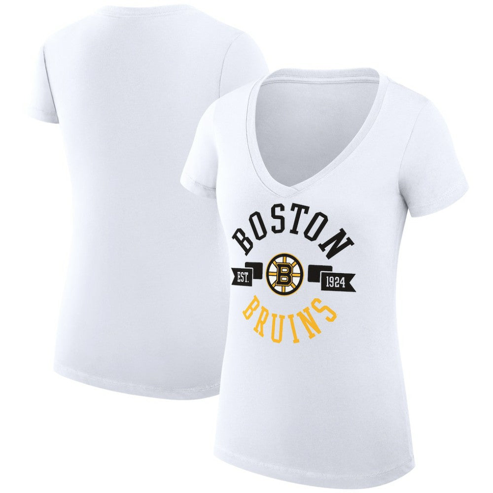Boston Bruins G-III 4Her by Carl Banks Women's Super-Slim Fit Lightweight City Graphic V-Neck T-Shirt -  NHL T-shirts
