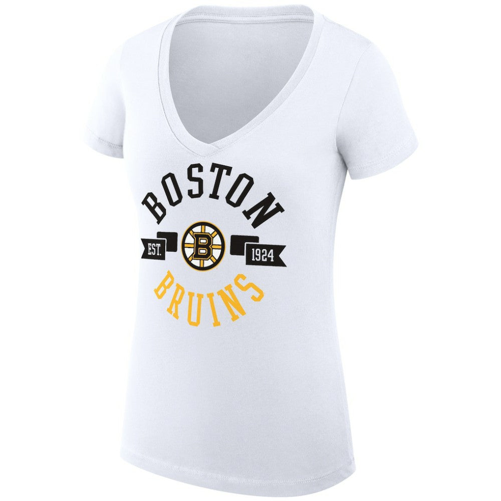 Boston Bruins G-III 4Her by Carl Banks Women's Super-Slim Fit Lightweight City Graphic V-Neck T-Shirt -  NHL T-shirts