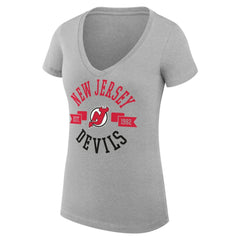 New Jersey Devils G-III 4Her by Carl Banks Women's Super-Slim Fit Lightweight City Graphic V-Neck T-Shirt -  NHL T-shirts
