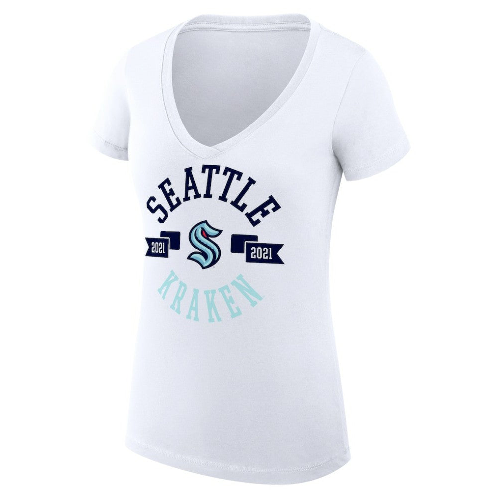 Seattle Kraken G-III 4Her by Carl Banks Women's Super-Slim Fit Lightweight City Graphic V-Neck T-Shirt -  NHL T-shirts