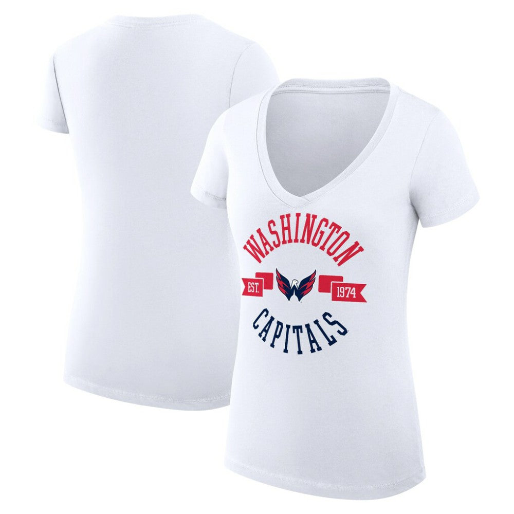Washington Capitals G-III 4Her by Carl Banks Women's Super-Slim Fit Lightweight City Graphic V-Neck T-Shirt -  NHL T-shirts