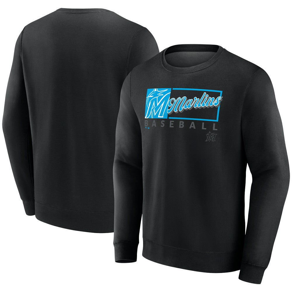 Miami Marlins Fanatics Focus Fleece Pullover Sweatshirt - MLB Pullover