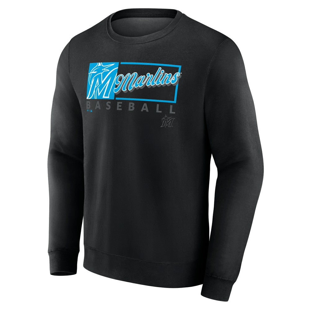 Miami Marlins Fanatics Focus Fleece Pullover Sweatshirt - MLB Pullover