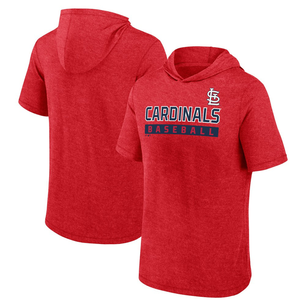 St. Louis Cardinals Fanatics Push Short Sleeve Pullover Hoodie - MLB Hoodies