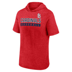 St. Louis Cardinals Fanatics Push Short Sleeve Pullover Hoodie - MLB Hoodies