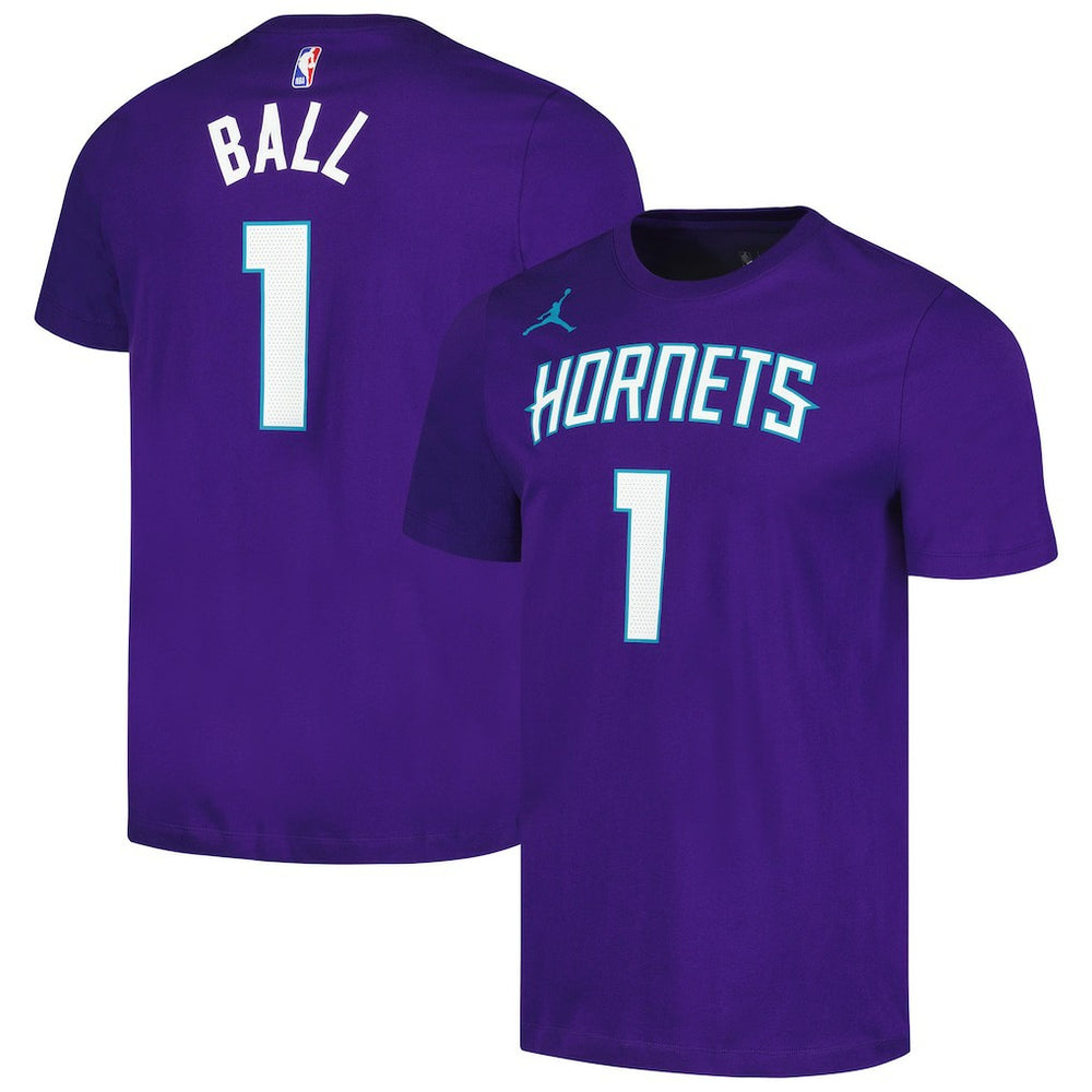 Purple LaMelo Ball Charlotte Hornets Jordan Brand 2022/23 Statement Edition Name & Number T-Shirt | NBA