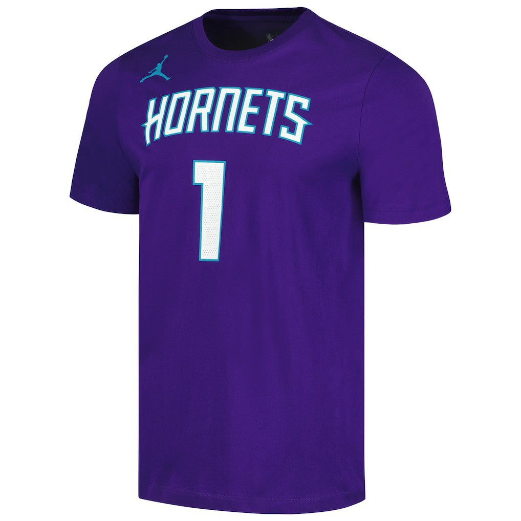 Purple LaMelo Ball Charlotte Hornets Jordan Brand 2022/23 Statement Edition Name & Number T-Shirt | NBA