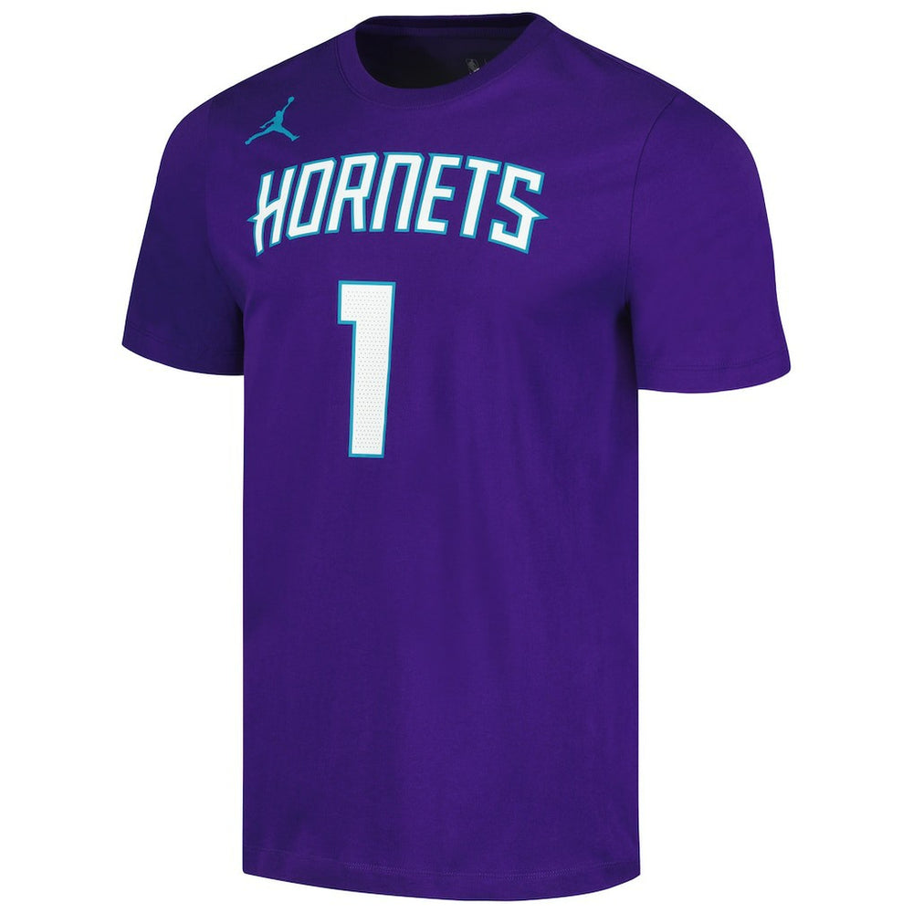 Purple LaMelo Ball Charlotte Hornets Jordan Brand 2022/23 Statement Edition Name & Number T-Shirt | NBA