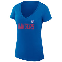New York Rangers G-III 4Her by Carl Banks Women's Super-Slim Fit Lightweight Dot Print Team V-Neck T-Shirt -  NHL T-shirts