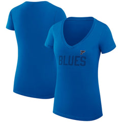 St. Louis Blues G-III 4Her by Carl Banks Women's Super-Slim Fit Lightweight Dot Print Team V-Neck T-Shirt -  NHL T-shirts