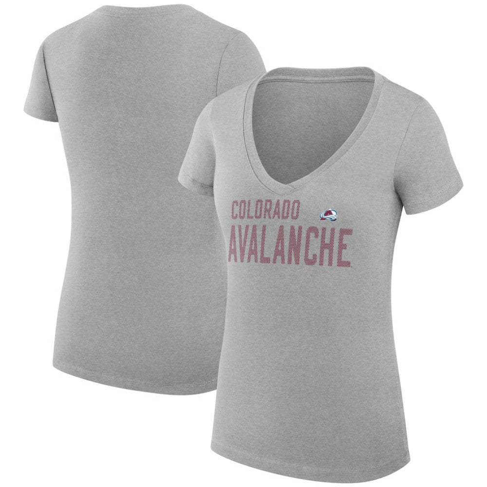 Colorado Avalanche G-III 4Her by Carl Banks Women's Super-Slim Fit Lightweight Dot Print Team V-Neck T-Shirt -  NHL T-shirts