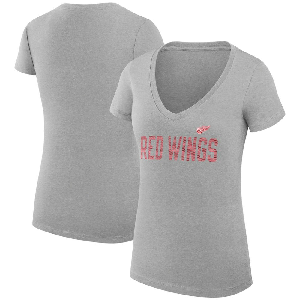 Detroit Red Wings G-III 4Her by Carl Banks Women's Super-Slim Fit Lightweight Dot Print Team V-Neck T-Shirt -  NHL T-shirts
