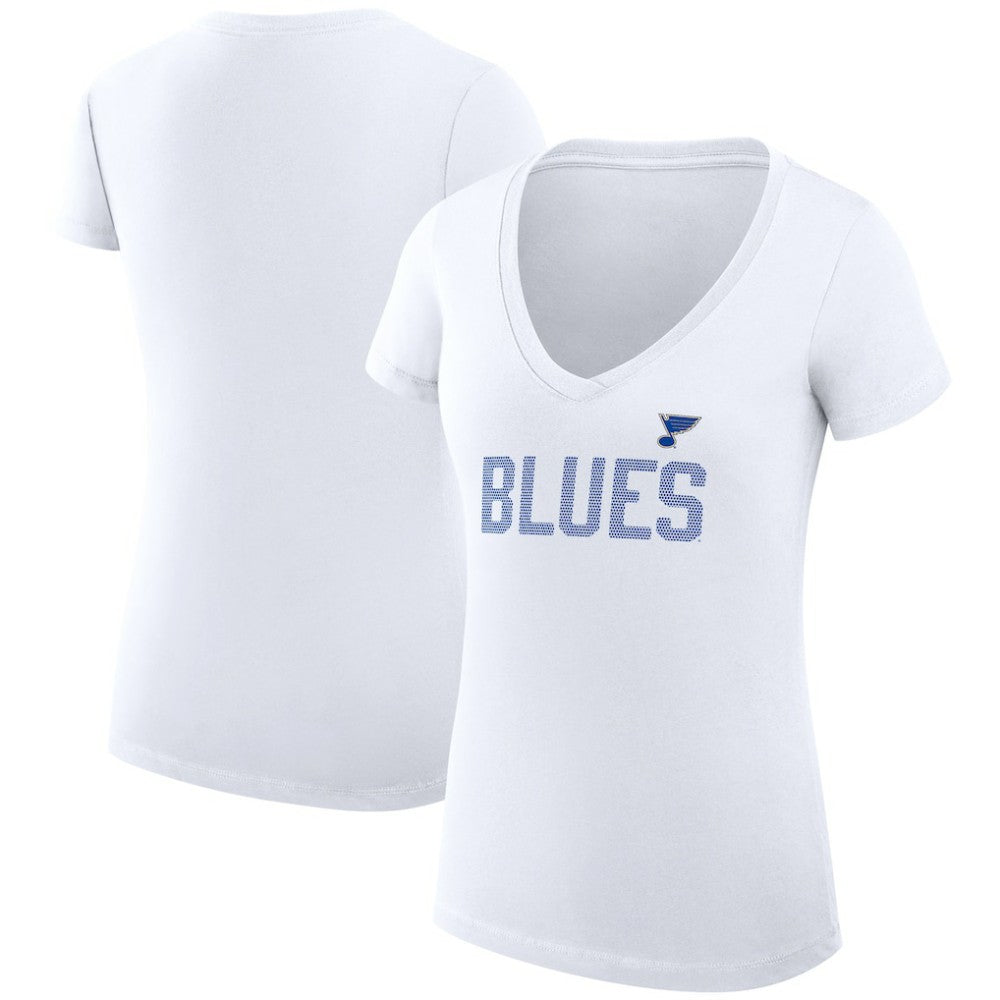 St. Louis Blues G-III 4Her by Carl Banks Women's Super-Slim Fit Lightweight Dot Print Team V-Neck T-Shirt -  NHL T-shirts