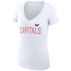 Washington Capitals G-III 4Her by Carl Banks Women's Super-Slim Fit Lightweight Dot Print Team V-Neck T-Shirt -  NHL T-shirts