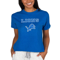 Detroit Lions Concepts Sport Women's Tri-Blend Mainstream Terry Short Sleeve Sweatshirt Top | NFL Sale
