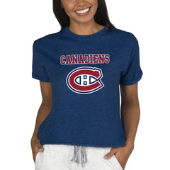 Montreal Canadiens Concepts Sport Women's Tri-Blend Mainstream Terry Short Sleeve Sweatshirt Top -  NHL Sweatshirts