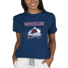 Colorado Avalanche Concepts Sport Women's Tri-Blend Mainstream Terry Short Sleeve Sweatshirt Top -  NHL Sweatshirts