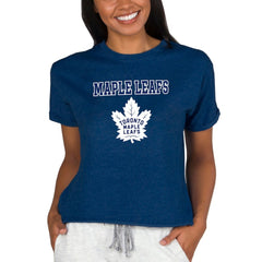 Toronto Maple Leafs Concepts Sport Women's Tri-Blend Mainstream Terry Short Sleeve Sweatshirt Top -  NHL Sweatshirts