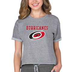 Carolina Hurricanes Concepts Sport Women's Tri-Blend Mainstream Terry Short Sleeve Sweatshirt Top -  NHL Sweatshirts