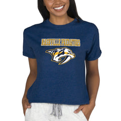Nashville Predators Concepts Sport Women's Tri-Blend Mainstream Terry Short Sleeve Sweatshirt Top -  NHL Sweatshirts