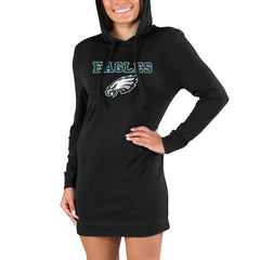 Philadelphia Eagles Concepts Sport Women's Gather Long Sleeve Hoodie Nightshirt | NFL New