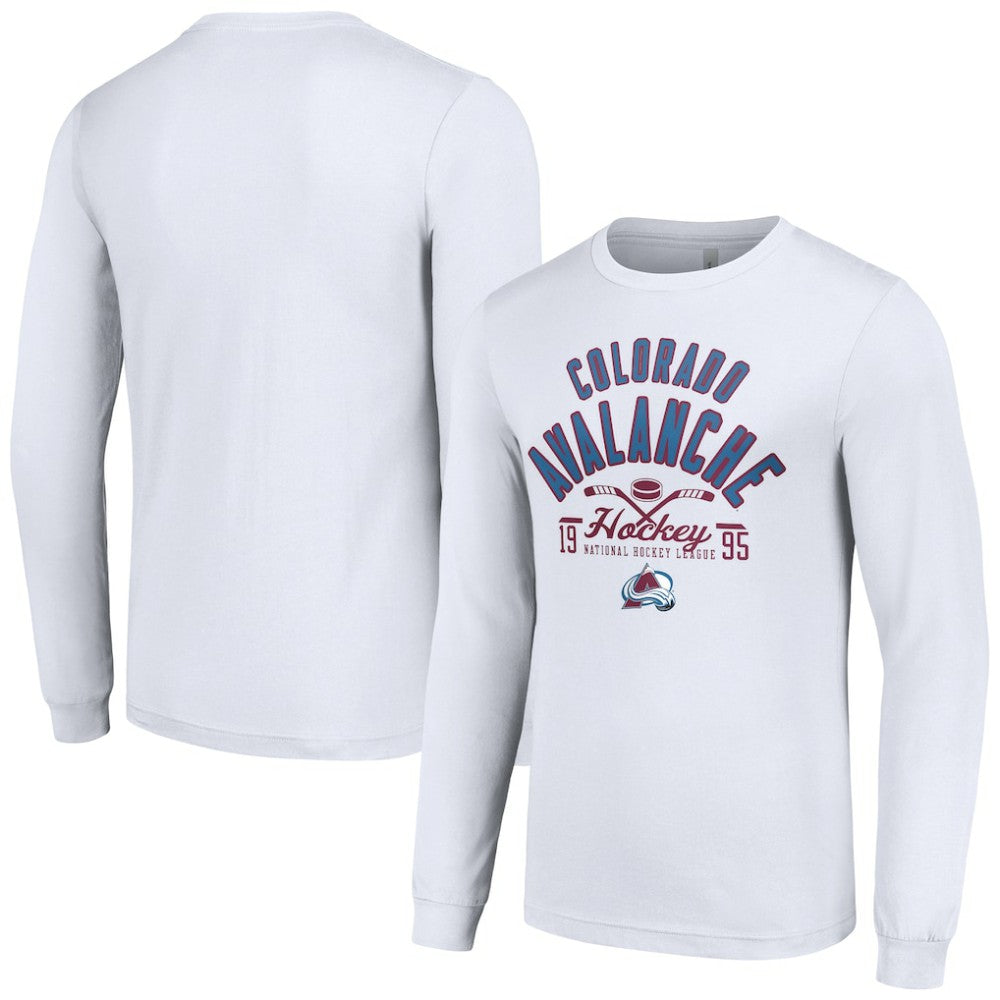 Colorado Avalanche Starter Puck Long Sleeve T-Shirt -  NHL T-shirts