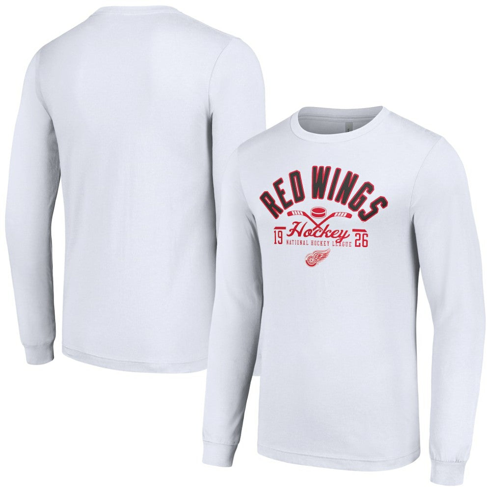 Detroit Red Wings Starter Puck Long Sleeve T-Shirt -  NHL T-shirts