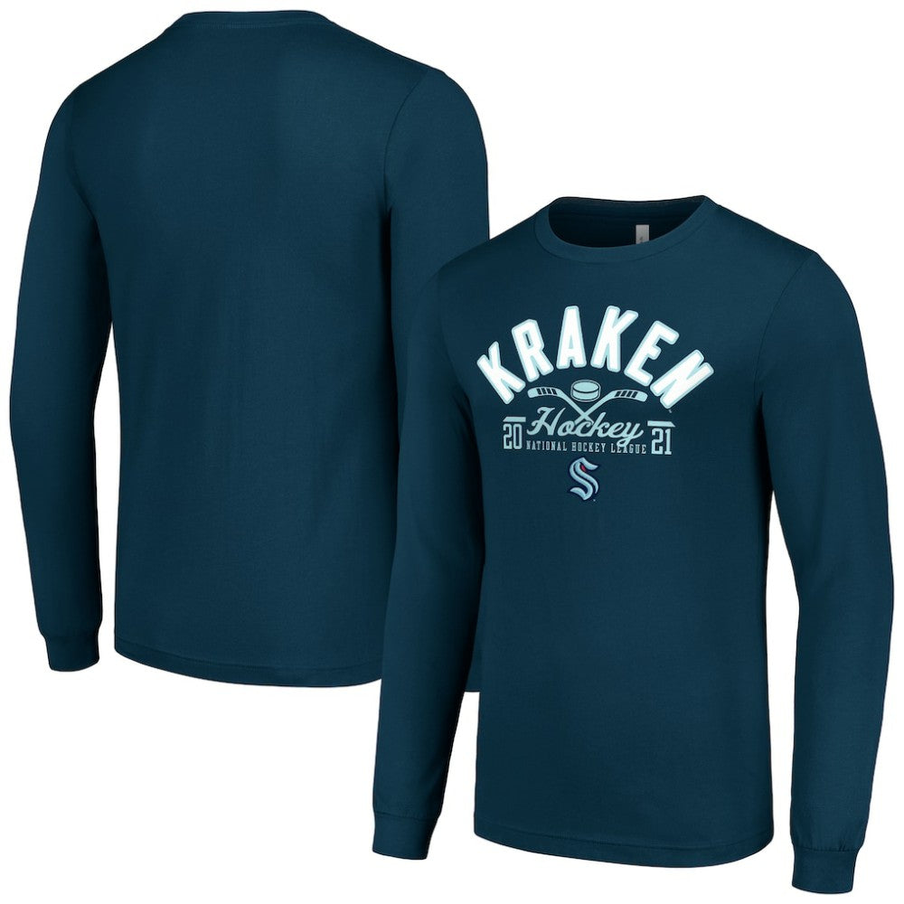 Seattle Kraken Starter Puck Long Sleeve T-Shirt -  NHL T-shirts