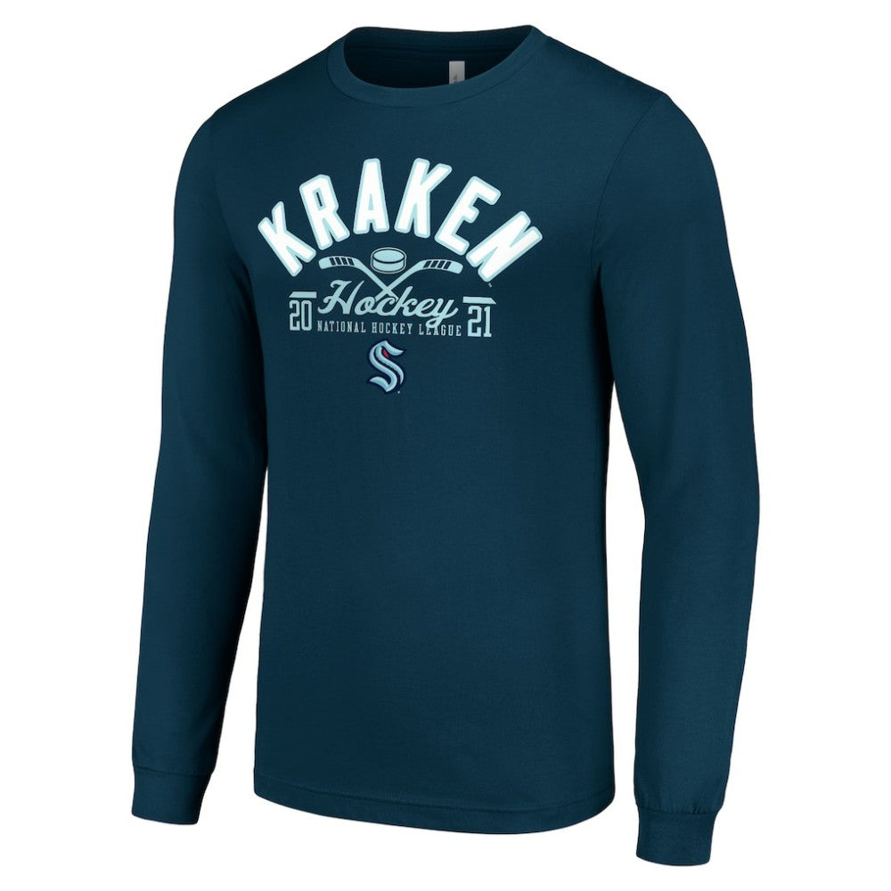 Seattle Kraken Starter Puck Long Sleeve T-Shirt -  NHL T-shirts