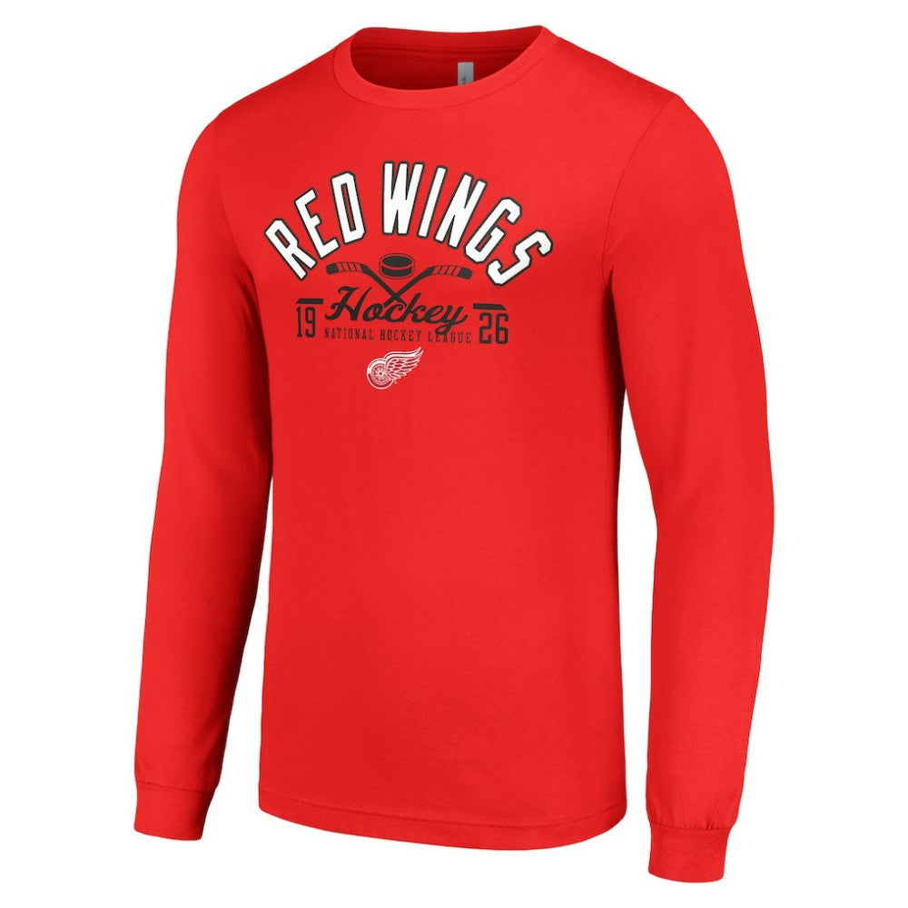 Detroit Red Wings Starter Puck Long Sleeve T-Shirt -  NHL T-shirts