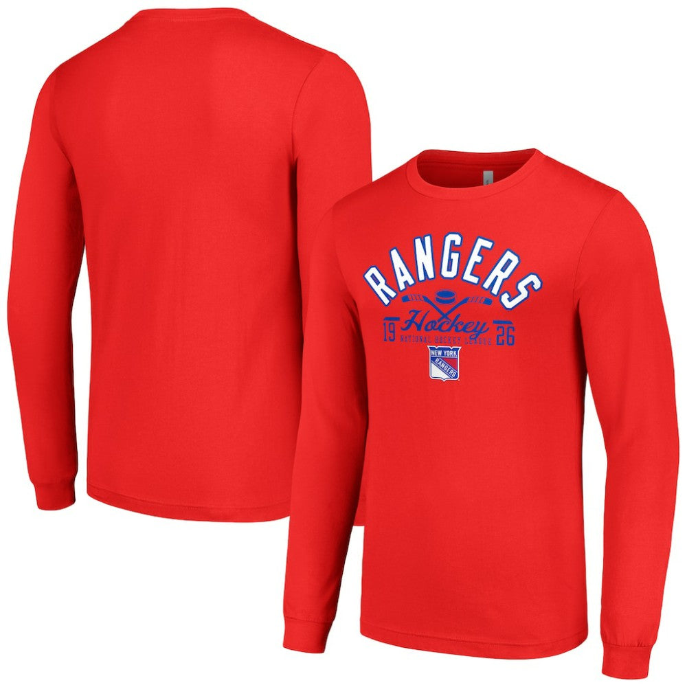 New York Rangers Starter Puck Long Sleeve T-Shirt -  NHL T-shirts