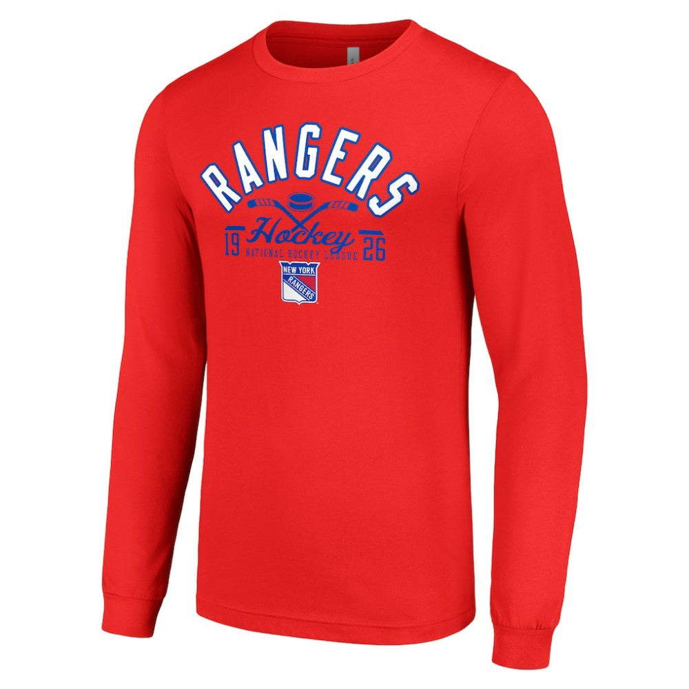 New York Rangers Starter Puck Long Sleeve T-Shirt -  NHL T-shirts