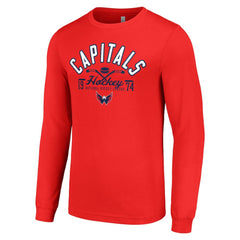 Washington Capitals Starter Puck Long Sleeve T-Shirt -  NHL T-shirts