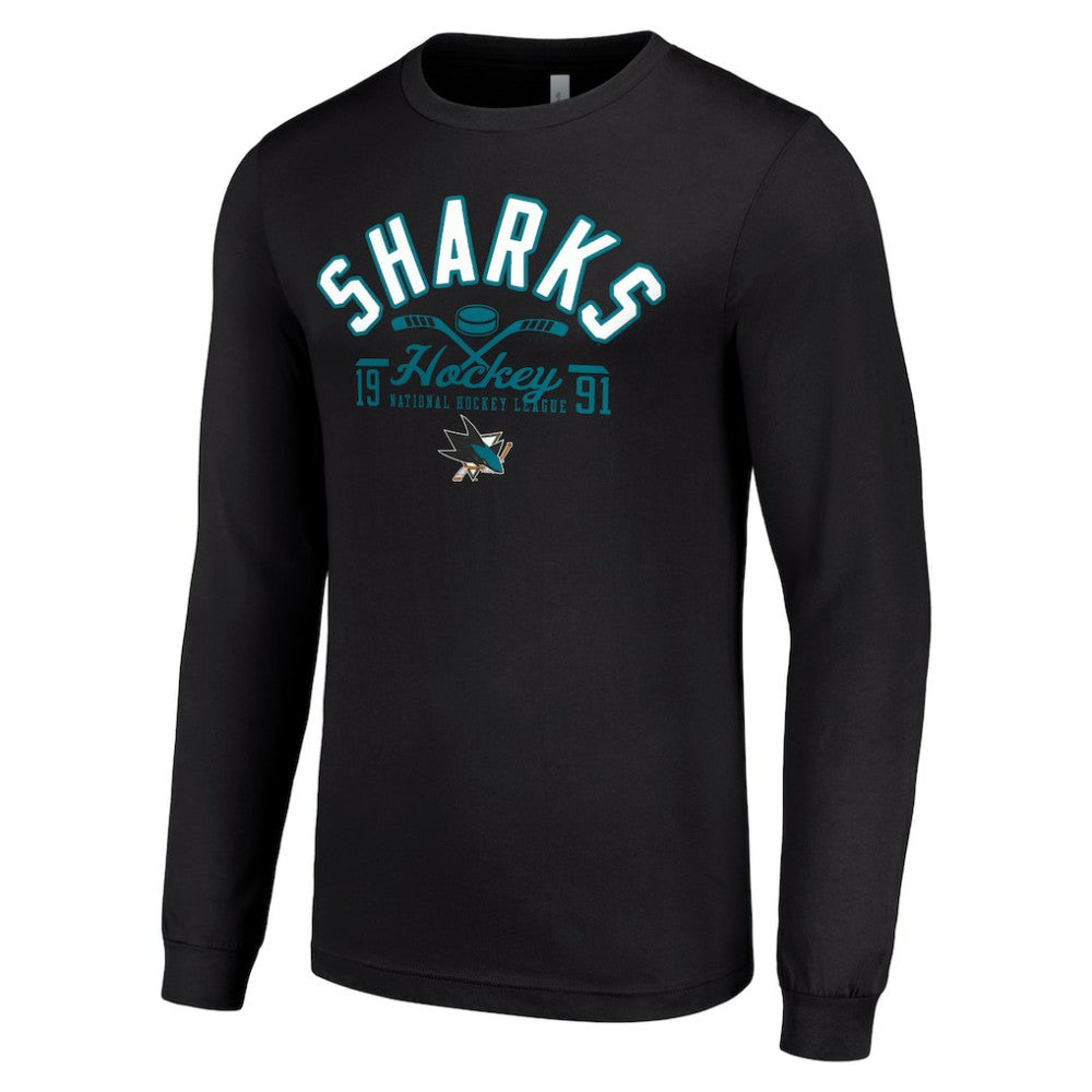 San Jose Sharks Starter Puck Long Sleeve T-Shirt -  NHL T-shirts