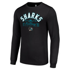 San Jose Sharks Starter Puck Long Sleeve T-Shirt -  NHL T-shirts