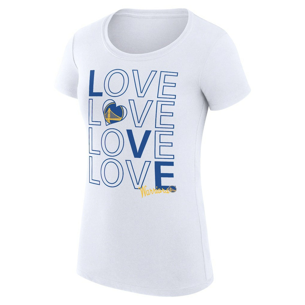 White Golden State Warriors G-III 4Her by Carl Banks Women's Super-Slim Fit Lightweight Basketball Love T-Shirt sale | NBA
