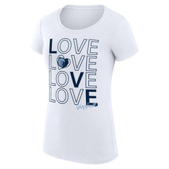 White Memphis Grizzlies G-III 4Her by Carl Banks Women's Super-Slim Fit Lightweight Basketball Love T-Shirt | NBA