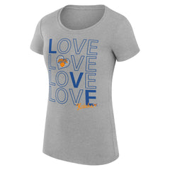Heather Gray New York Knicks G-III 4Her by Carl Banks Women's Super-Slim Fit Lightweight Basketball Love T-Shirt | NBA