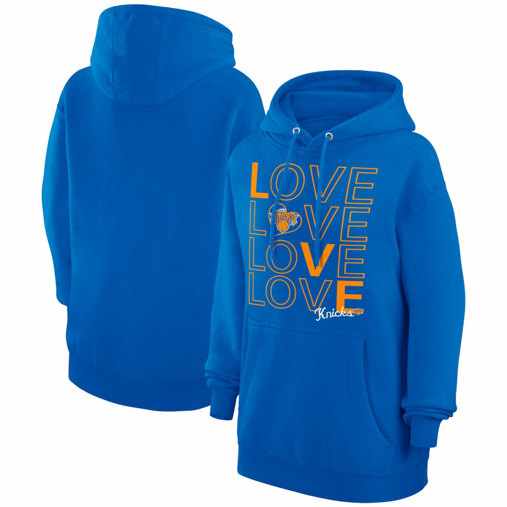 Blue New York Knicks G-III 4Her by Carl Banks Women's Basketball Love Fleece Pullover Hoodie | NBA