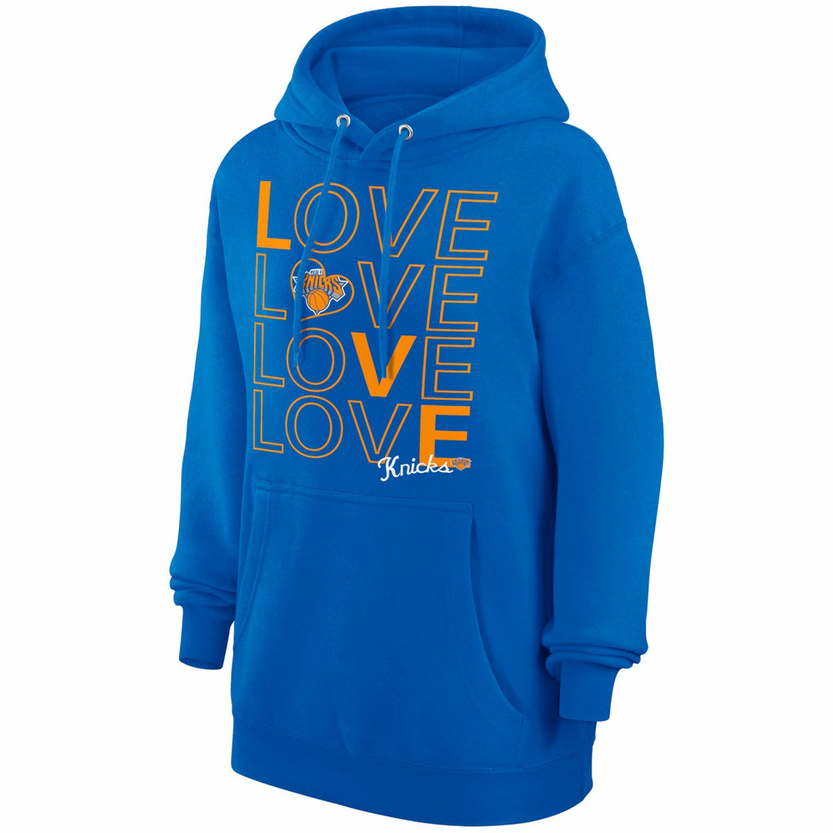 Blue New York Knicks G-III 4Her by Carl Banks Women's Basketball Love Fleece Pullover Hoodie | NBA