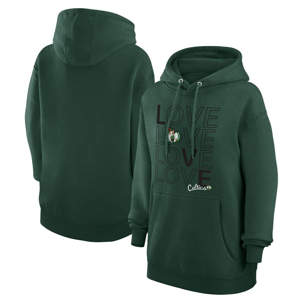Green Boston Celtics G-III 4Her by Carl Banks Women's Basketball Love Fleece Pullover Hoodie | NBA