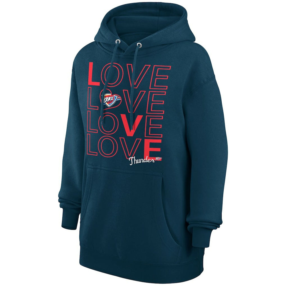 Navy Oklahoma City Thunder G-III 4Her by Carl Banks Women's Basketball Love Fleece Pullover Hoodie | NBA