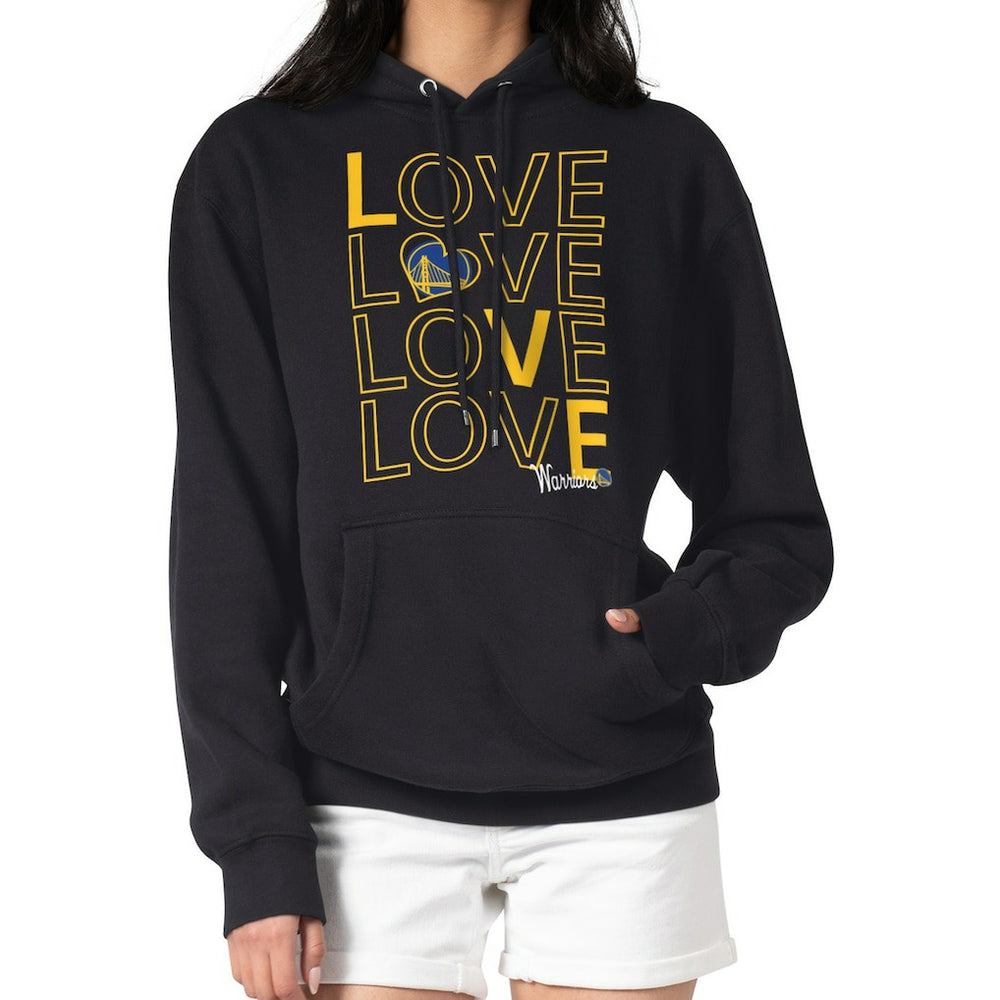 Black Golden State Warriors G-III 4Her by Carl Banks Women's Basketball Love Fleece Pullover Hoodie sale | NBA