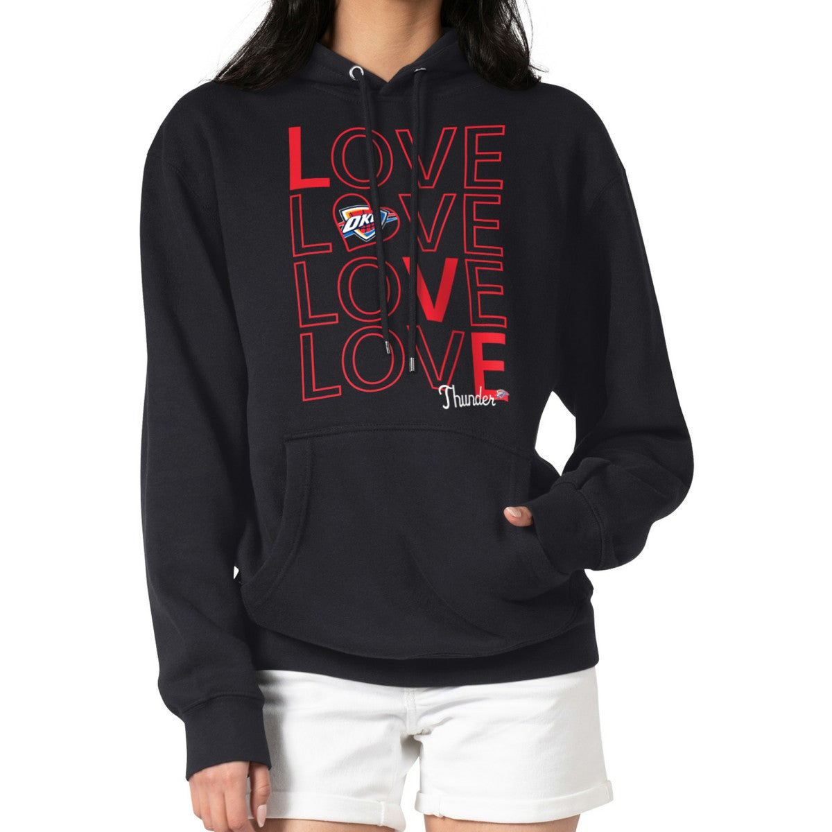 Black Oklahoma City Thunder G-III 4Her by Carl Banks Women's Basketball Love Fleece Pullover Hoodie | NBA