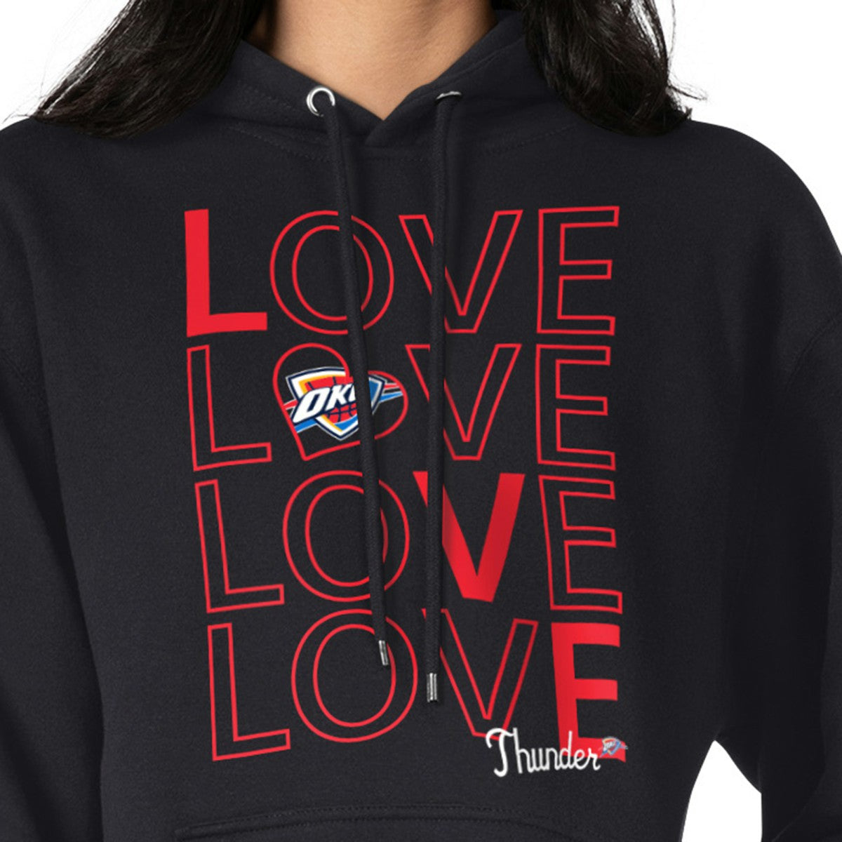 Black Oklahoma City Thunder G-III 4Her by Carl Banks Women's Basketball Love Fleece Pullover Hoodie | NBA