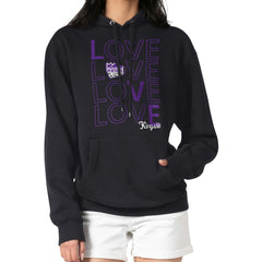 Black Sacramento Kings G-III 4Her by Carl Banks Women's Basketball Love Fleece Pullover Hoodie | NBA