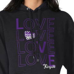 Black Sacramento Kings G-III 4Her by Carl Banks Women's Basketball Love Fleece Pullover Hoodie | NBA