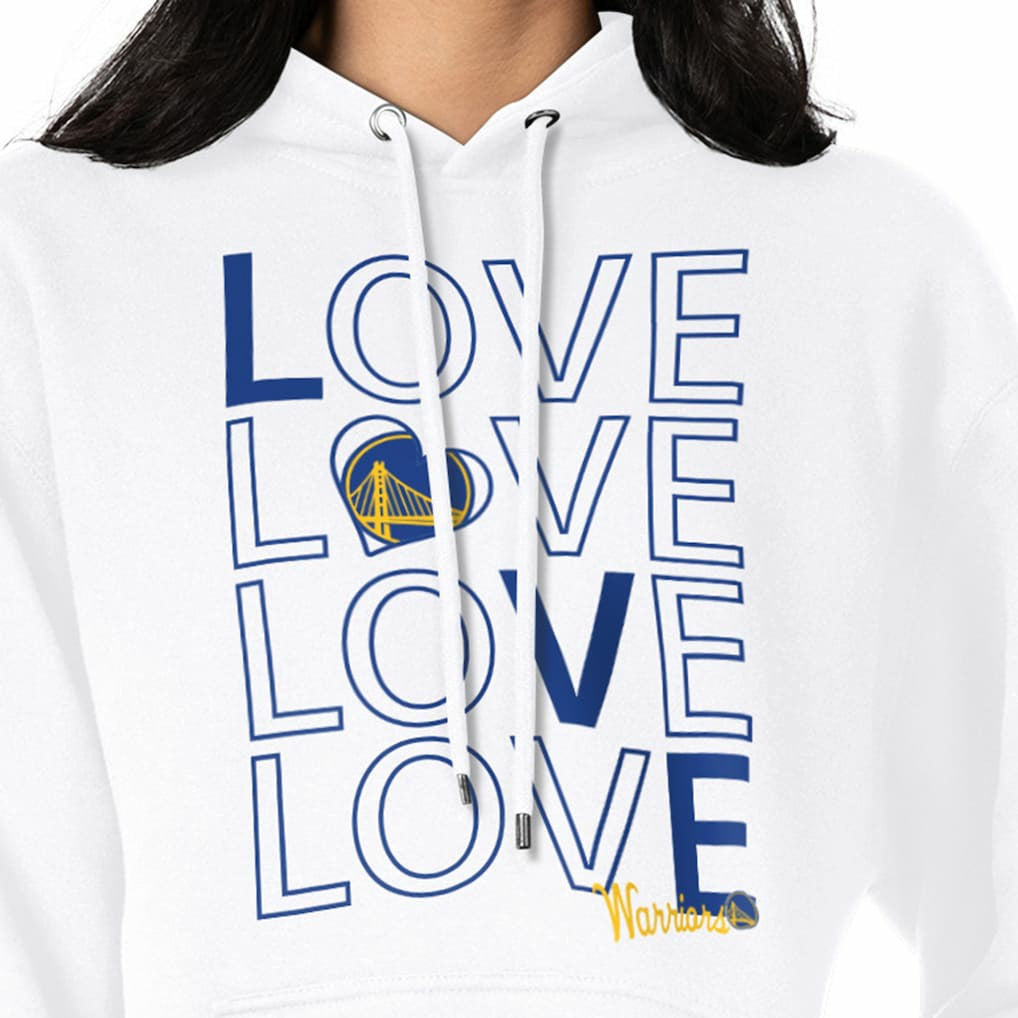 White Golden State Warriors G-III 4Her by Carl Banks Women's Basketball Love Fleece Pullover Hoodie sale | NBA