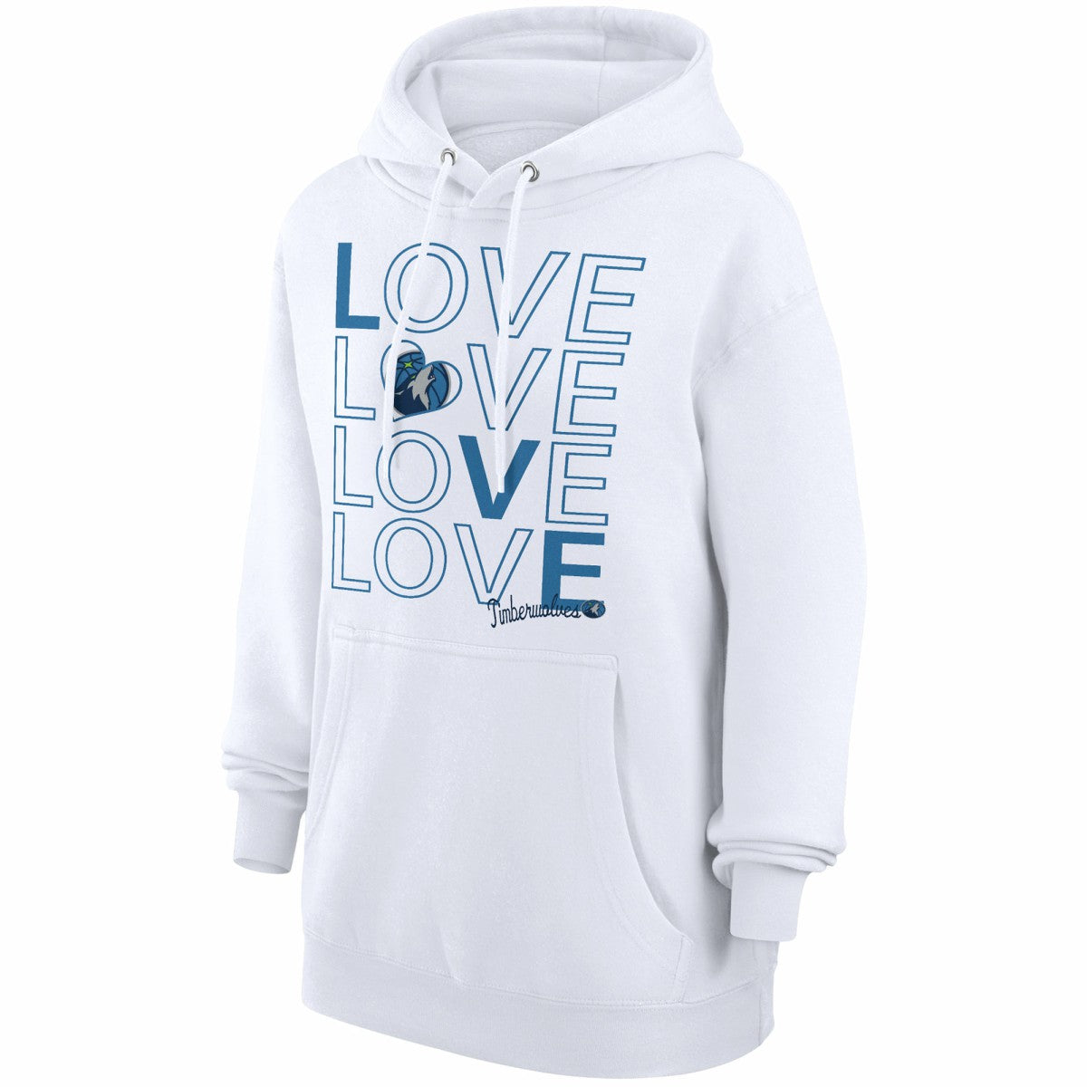 White Minnesota Timberwolves G-III 4Her by Carl Banks Women's Basketball Love Fleece Pullover Hoodie | NBA