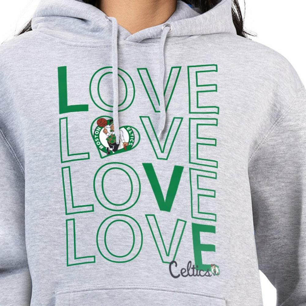 Heather Gray Boston Celtics G-III 4Her by Carl Banks Women's Basketball Love Fleece Pullover Hoodie | NBA